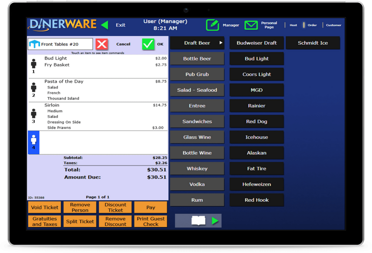 Tablet Mode Dinerware Heartland